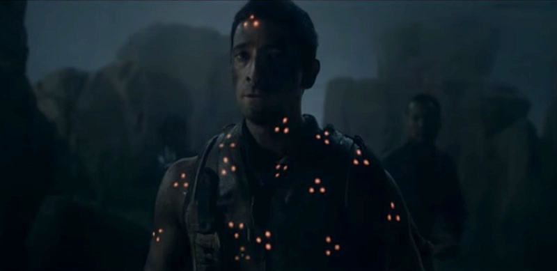 Military badass Adrien Brody is alive at the end of the movie... but for how long? Image: YouTube screen grab